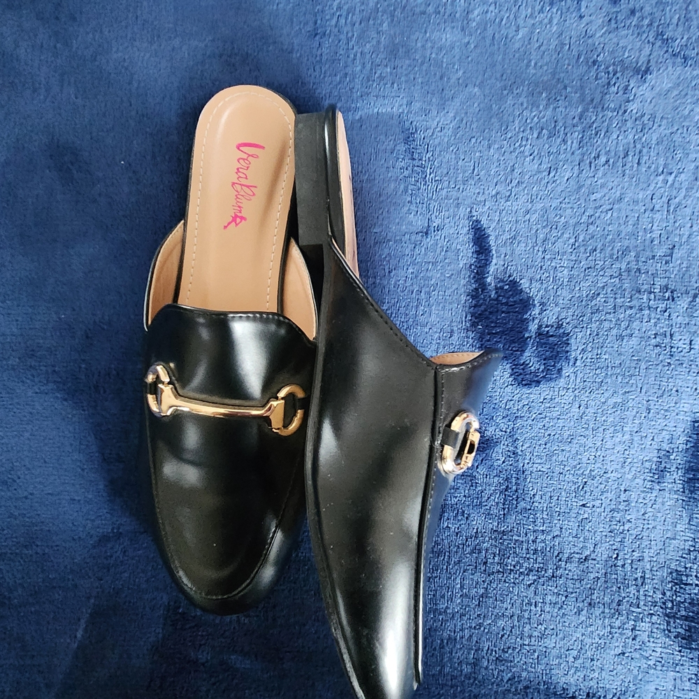 Vera BLUM  Black Slip-On Loafer MULES